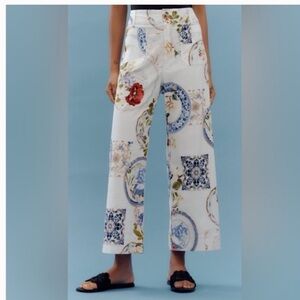 AnthropologyThe Colette Cropped Wide leg Magic Fabric Edition